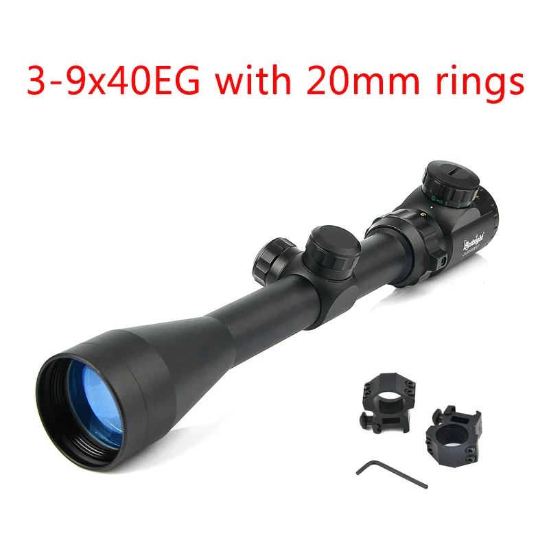 3-9X40 прицел тактический прицел охотничьи прицелы Luneta Para винтовка охотничья страйкбольная пневматическая ружья прицел - Цвет: 3-9x40 EG