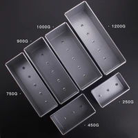250g450g750g90010001200g aluminum alloy toast boxes bread loaf pan cake mold baking tool with lid