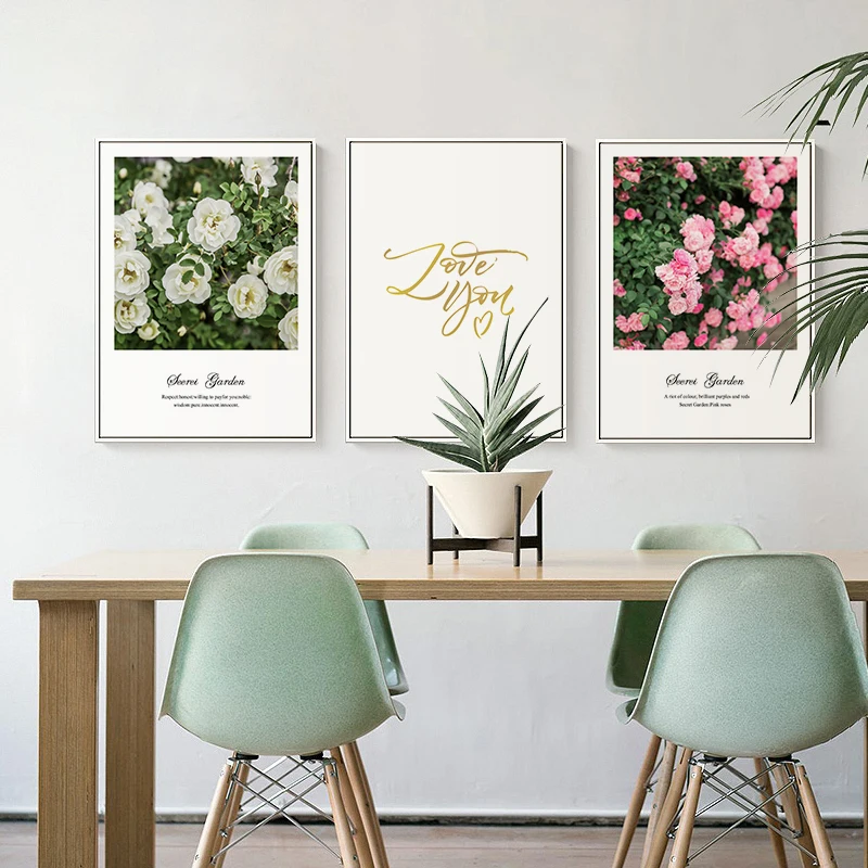 

Scandinavian Floral Wall Poster Nordic Plant Canvas Print Painting Contemporary Art Deco Picture