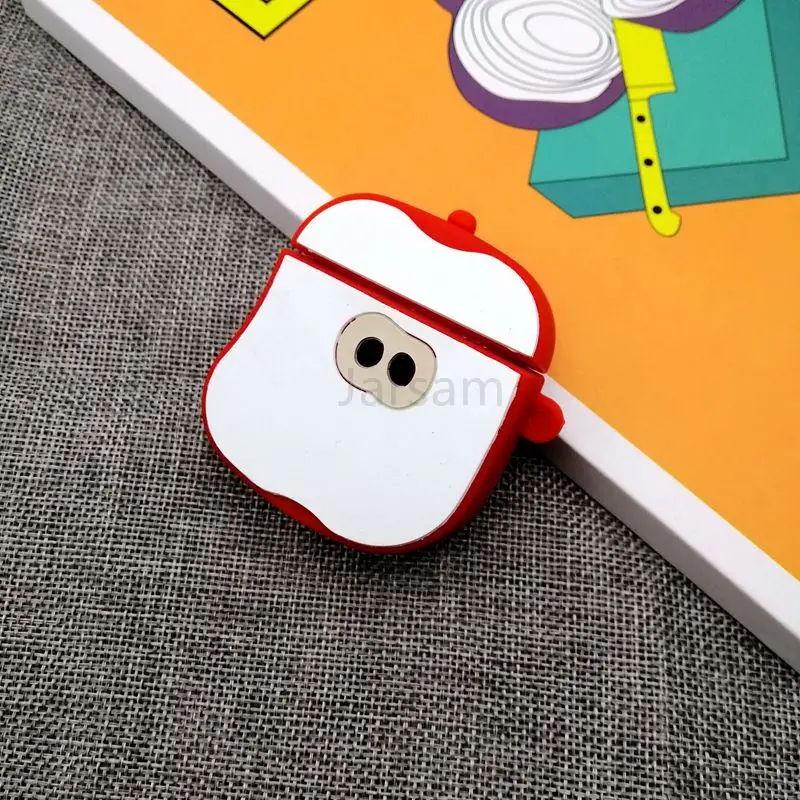 Чехол для Airpods, силиконовый чехол с рисунком для Apple Air pods, милый чехол для наушников, 3D чехол для наушников, аксессуары для наушников - Цвет: apple