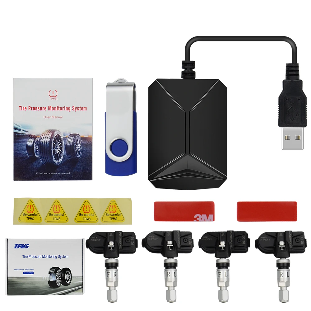 Автомобильная система контроля давления в шинах TPMS для Android навигации с 4