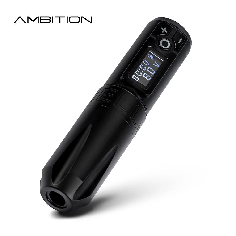 

Ambition Wireless Tattoo Pen Machine Lithium Battery Power Supply Block 1650mAh LED Digital Display Tattoo Equipment