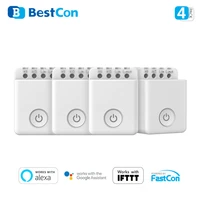 bestcon mcb1 wireless wifi remote control timing switch electric lamp universal retrofit control box alexa ifttt 4 piece