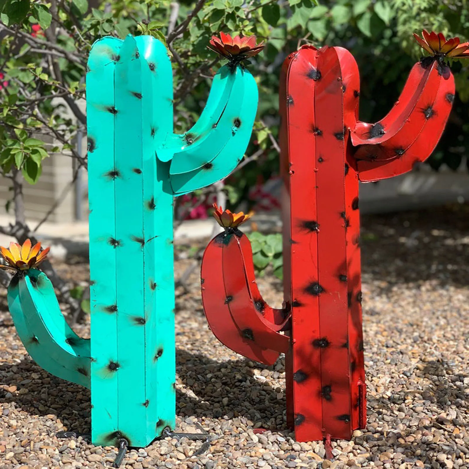 Садовая скульптура в виде кактуса мексиканская металлическая художественная