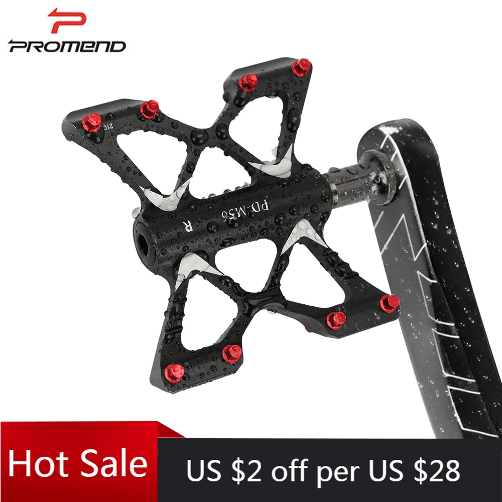 

Велосипедные педали PROMEND, 3 герметичных подшипника, алюминиевые, безопасные, ультралегкие, для маленьких велосипедных трюков, велосипедные ...
