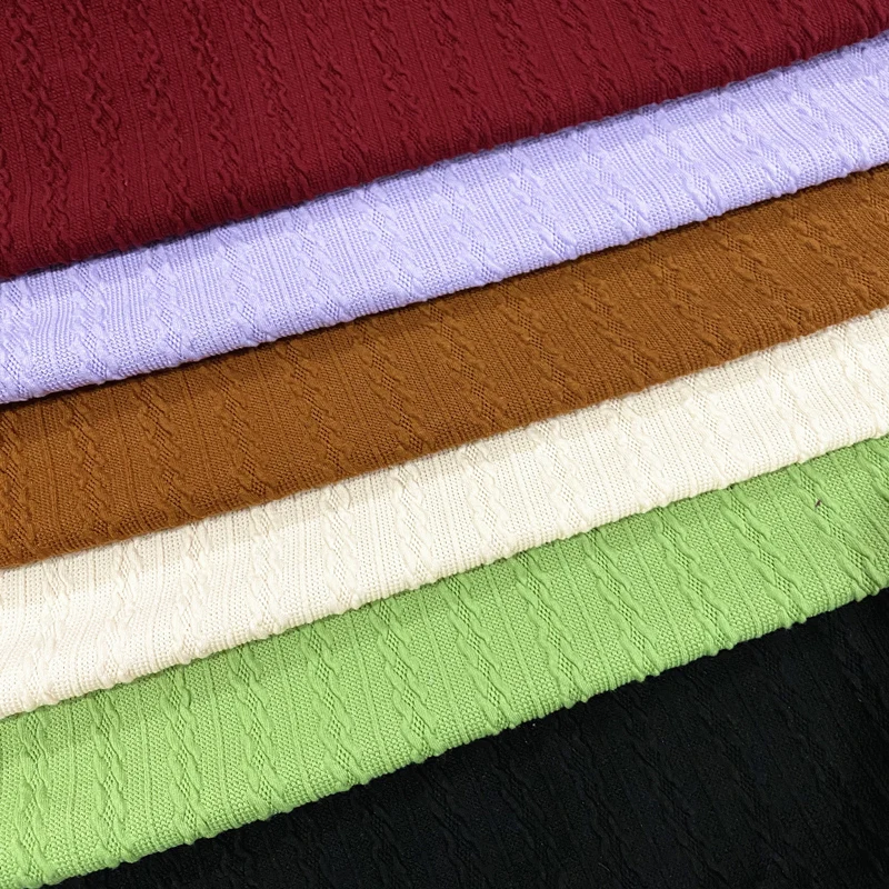 Трикотажный свитер ткань с узором твердый низ высококачественные манжеты