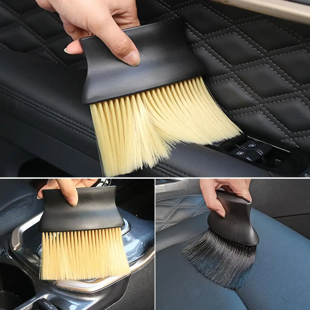 

Car Interior Cleaning Details Brush Sweeping Dust Removal Fur Cleaning Tools Car Air Conditioning Air Outlet Cleaning Brush