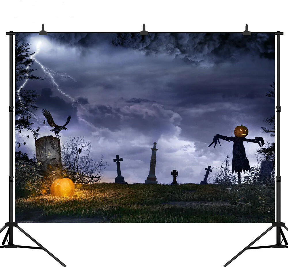 Фон для фотосъемки с изображением Хэллоуина ночного запотевания - купить по