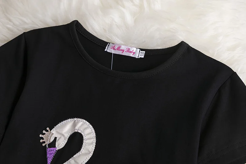 Летние Детские комплекты с короткими рукавами детская одежда круглым вырезом