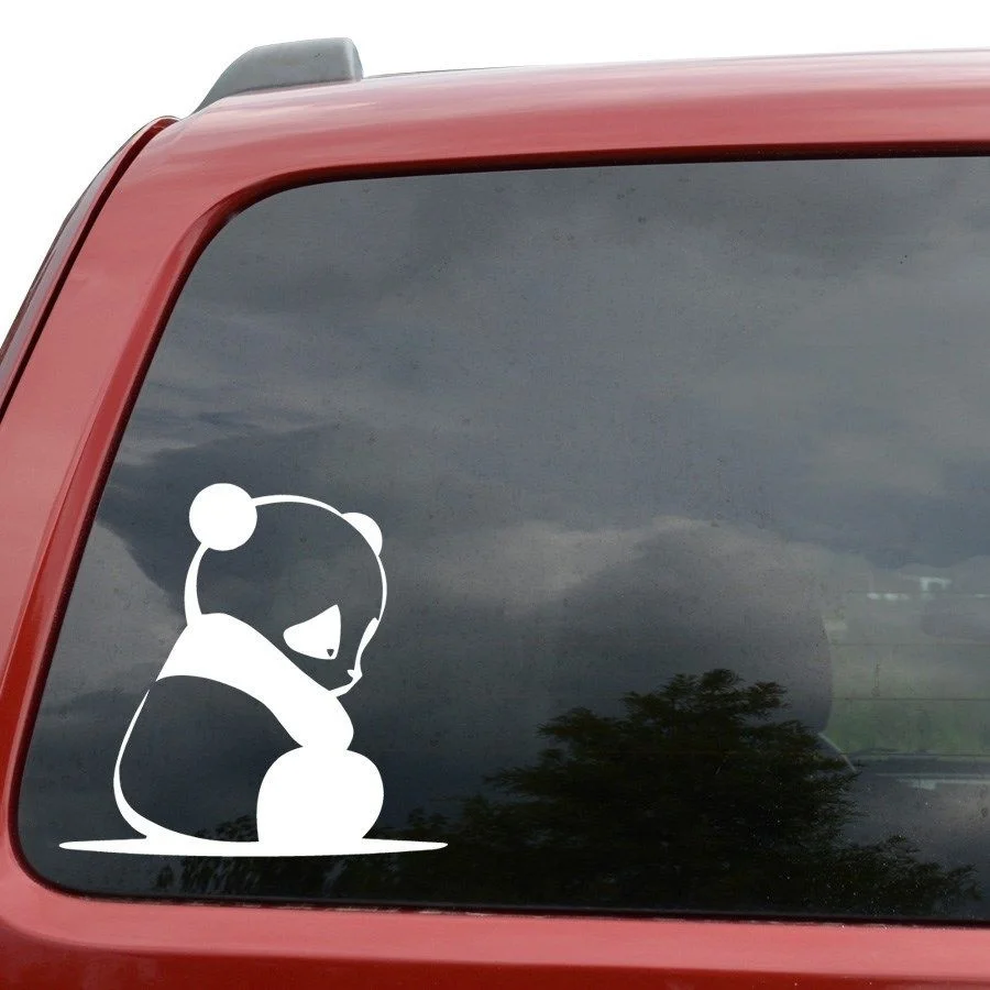 Грустный расстроен панда винил JDM наклейка наклейки окна 15 см | Автомобили и