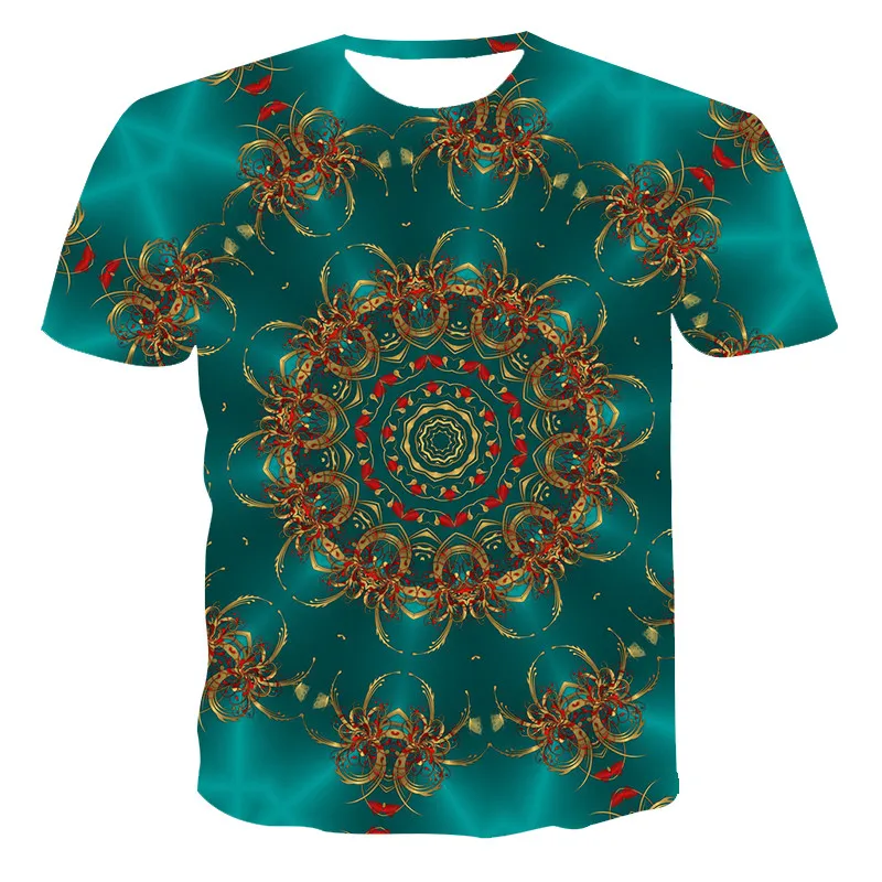 

2021 New Arrival Men Quick Dry 3d Printed Summer T-shirt Bright Bright Colors Male T-shirt Plus Size Short Sleeve T-shirt