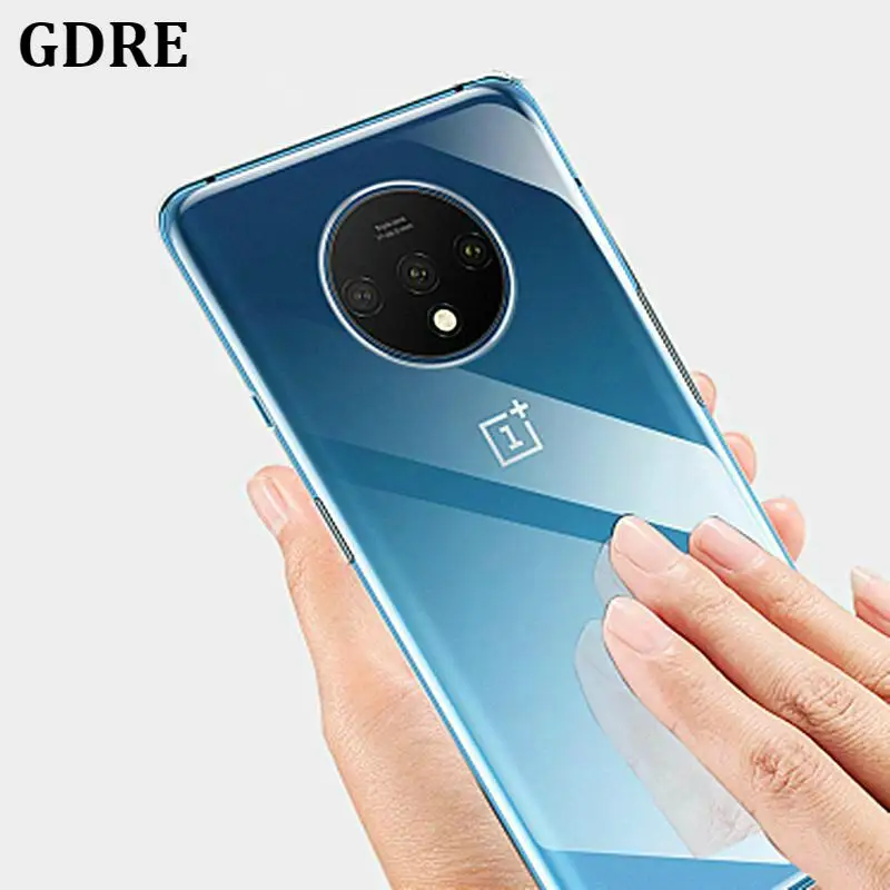 Прозрачный чехол для OnePlus 7 T тонкий мягкий ТПУ бампер противоударный защитная