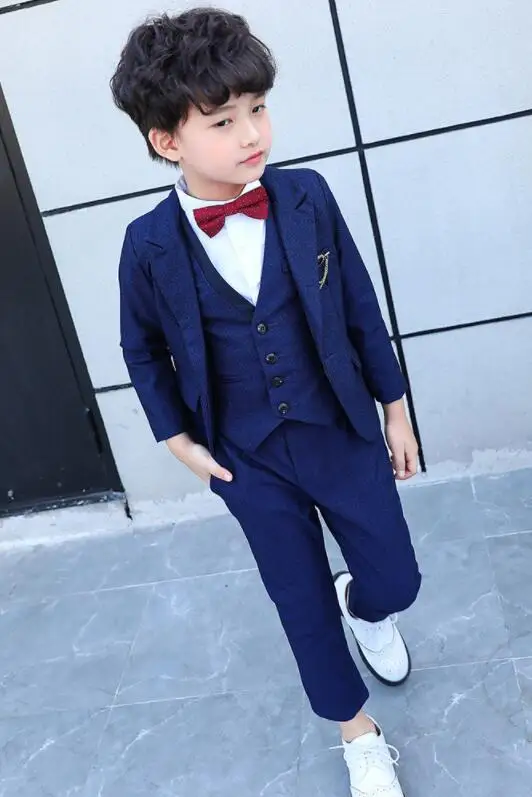 Детская одежда A16 Детский костюм маленькое платье модный тройка для мальчиков