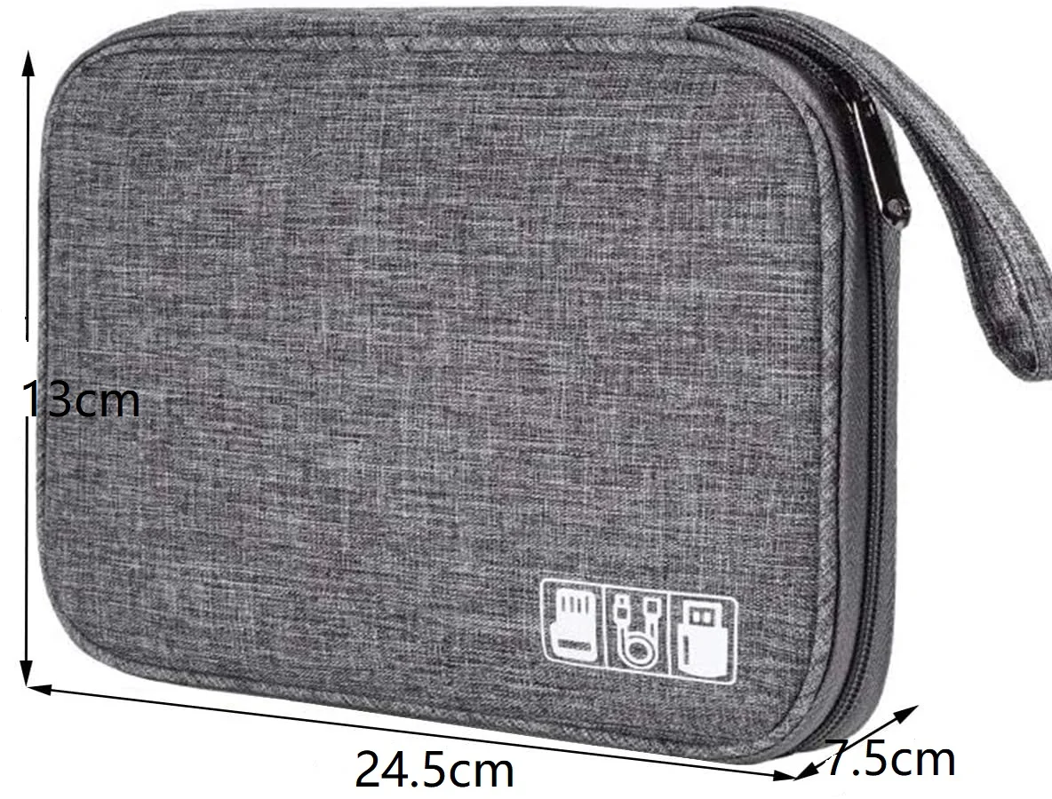Цена Чехол для электронных аксессуаров, Прочный компактный флэш-чехол для USB-шнура телефона, дорожная сумка-гаджет
