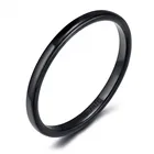 Eamti 2 мм полированные керамические кольца для женщин куполообразные черные тонкие обручальные кольца обручальные украшения бижутерия подарок другу оптовая продажа