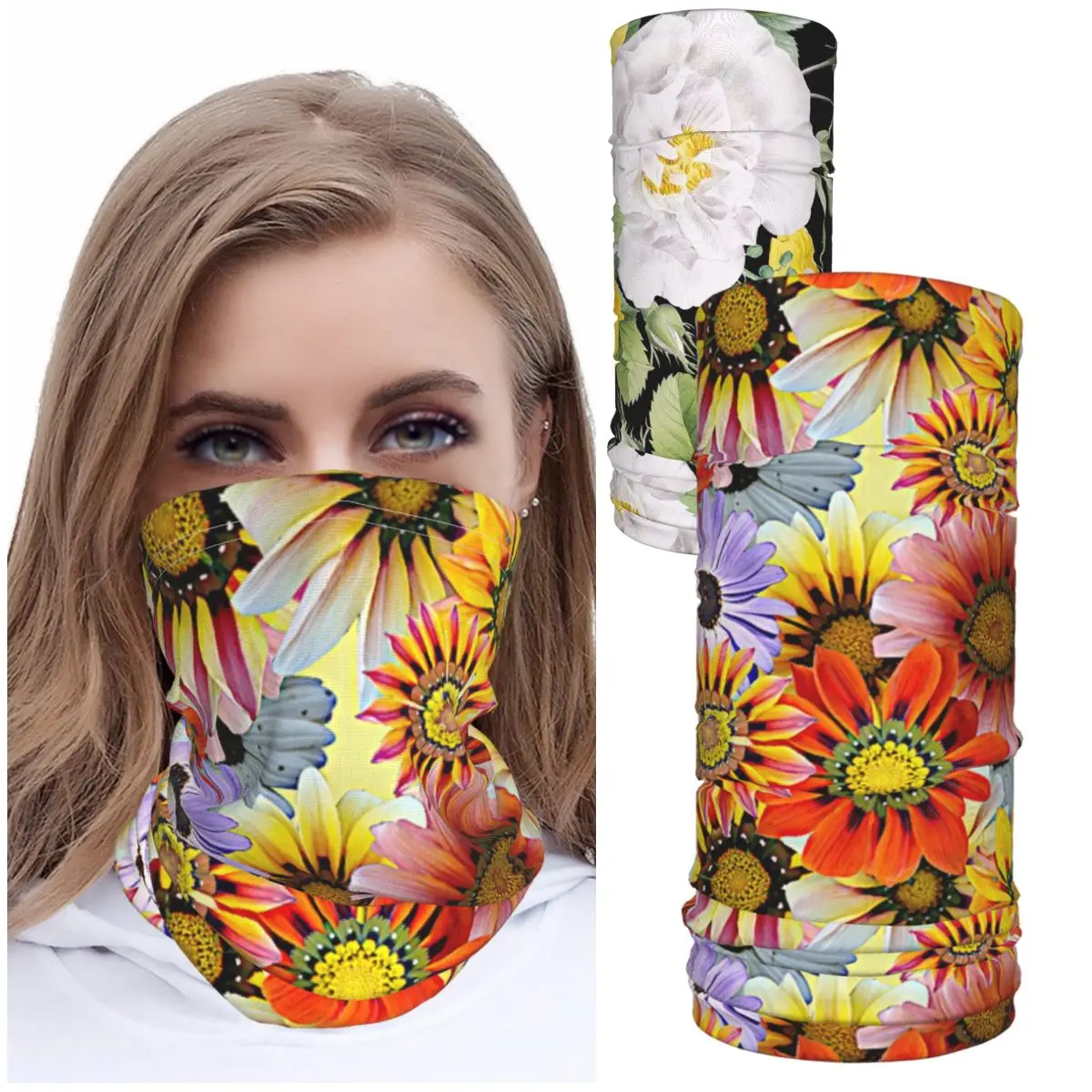 

Buff on neck HeadscarfIce silk bib scarf printed neck men's and women's scarf turban shawl accessories Scarf women