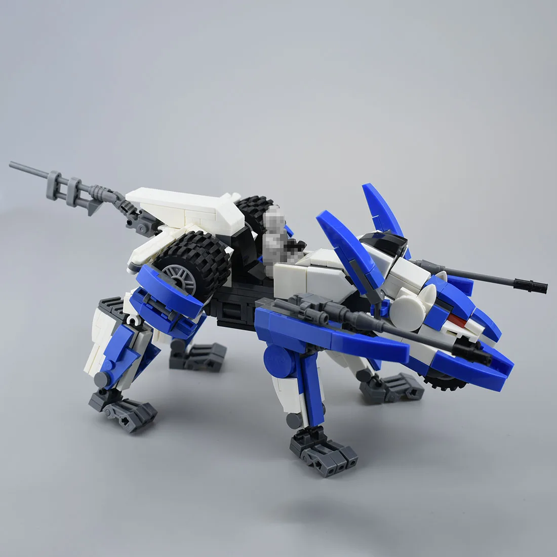 

Modiker 550+Pcs STEM MOC Deformed Little Mecha Model Small Particle Building Blocks Educational Toy Set - Blue White