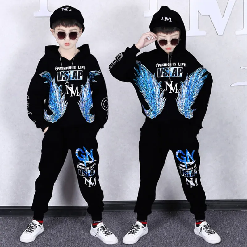 

Spring Autumn Baby Boys Girls Cotton Clothes Children Letter Hooded Pants 2Pcs/sets Infant Kid Fashion Toddler Casual Tracksuits