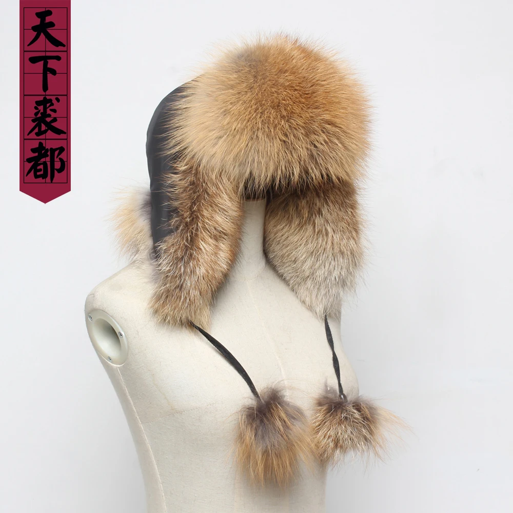 Новинка модные шапки из натурального Лисьего меха Русская женская зимняя