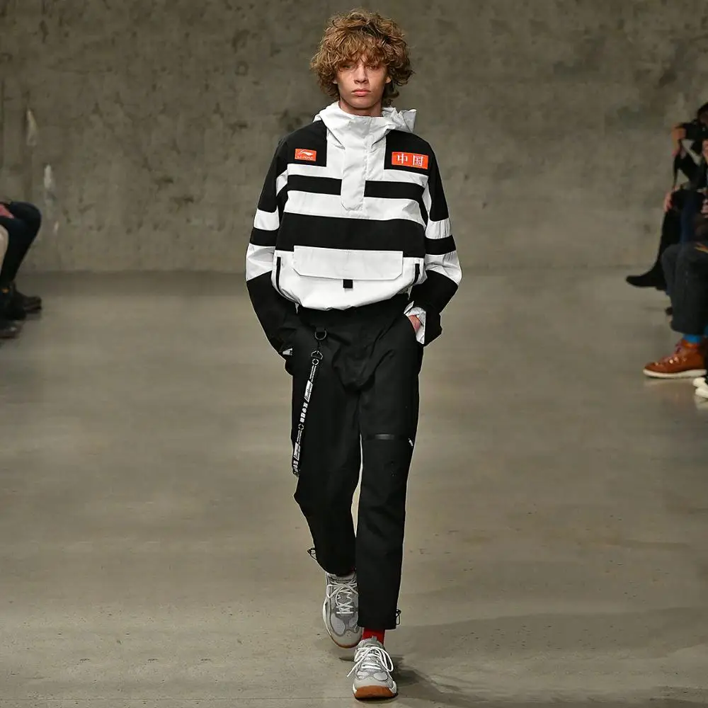(Break Code)Li-Ning NYFW Мужская массивная бабочка трендовая повседневная обувь винтажная