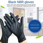 Одноразовые перчатки, нитриловые эластичные дышащие защитные перчатки для уборки красоты, доступны 5 раз повторного использования