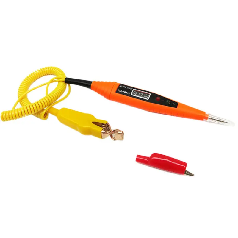 

Car Voltage Test Pen Auto Digital Electric Probe Tester Clip LED light