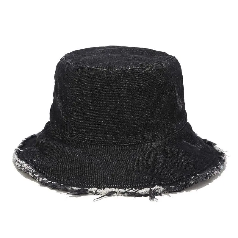2021 Japanese Washed Retro Hole Cowboy Hat Women Fashion Street  Fisherman Hat Spring Summer Outdoor Temperament Simple Sun Cap