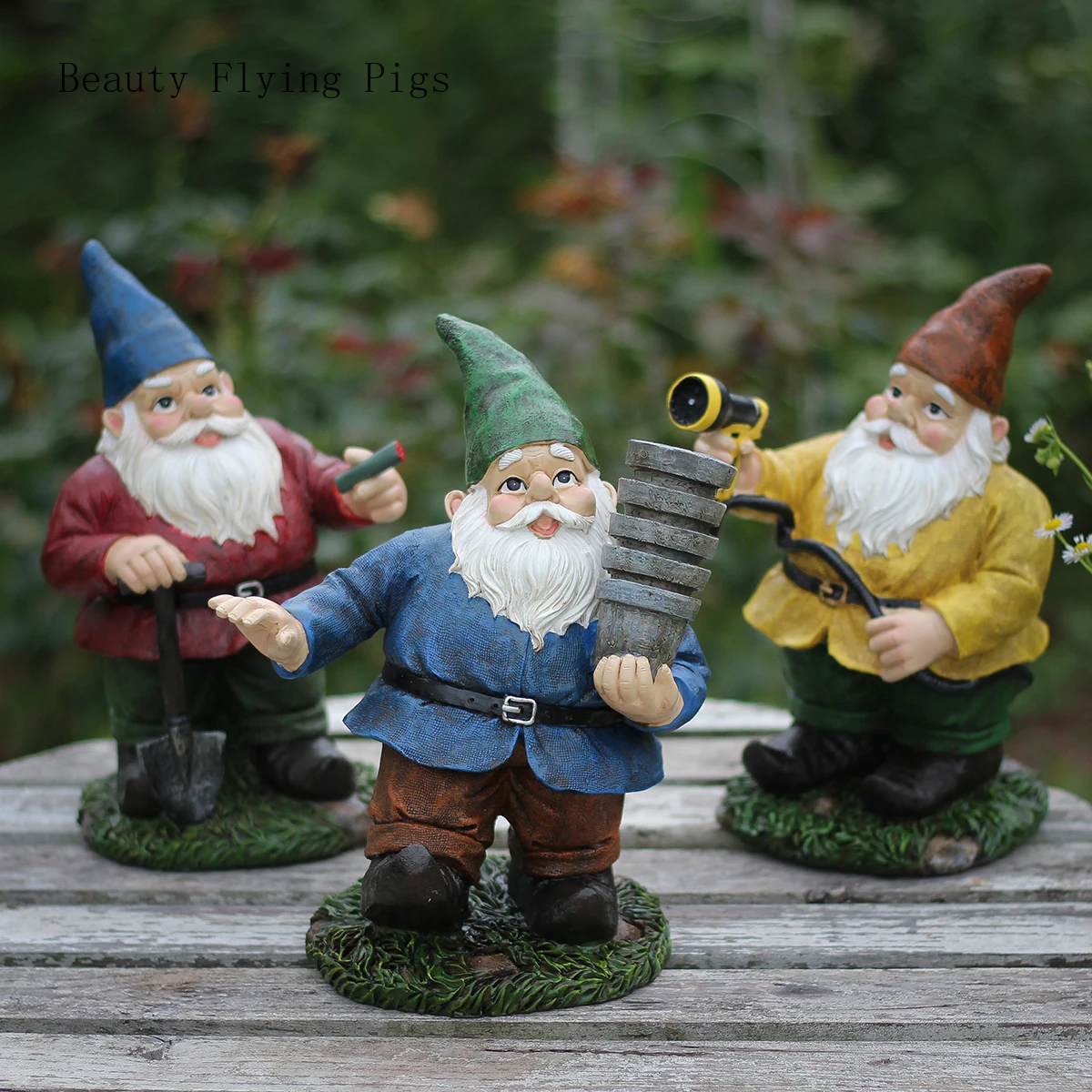 1 шт. в деревенском стиле Смолы Сад Украшение эльфы гномик Рождество домашняя