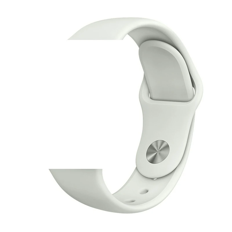 qian white Ремешок для Apple Watch 5 4 3 2 1 силиконовый спортивный браслет для часов Apple Watch 44 мм 40 мм 42 мм 38 мм Ror IWatch band - Цвет ремешка: qian white