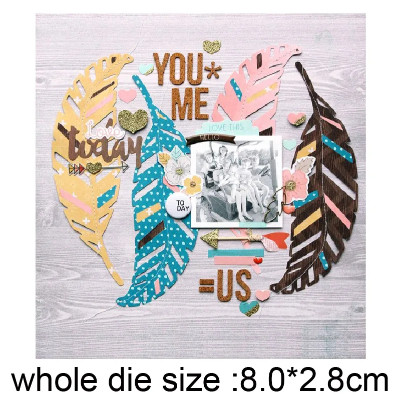 Leaf 80*28mm Metal Cutting Die Mold Stencil for DIY Embossing Paper Photo Album Cards Making Scrapbooking Dies Cut Mould | Дом и сад