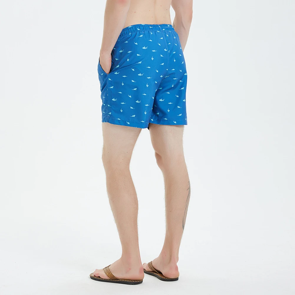 Шорты мужские с фламинго Акула быстросохнущие спортивные пляжные плавки на