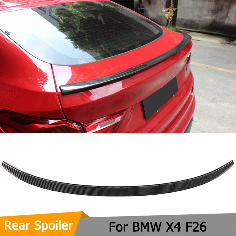 

ABS глянцевый черный спойлер заднего багажника, крыла для BMW X4 F26 2014 - 2018 автомобиля задний багажник крышка багажника крыла Спойлер из углеродн...