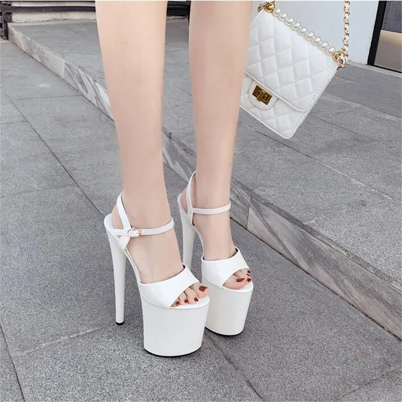 New pattern women's sandals Youpin sexy shoes 20CM stiletto waterproof 10CM Fashion show ladies high heels 4-9 10 BBZAI | Обувь