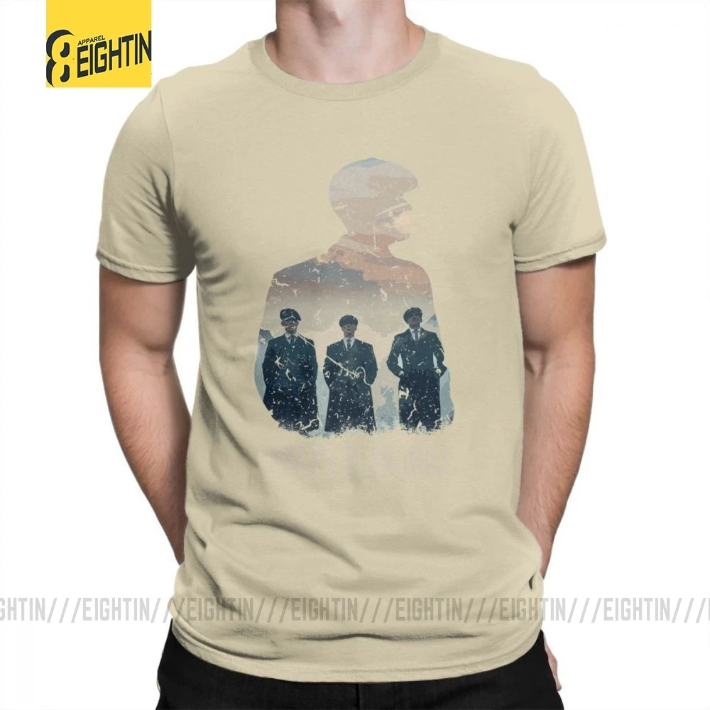 Peaky blinds футболки Уникальные для досуга Чистый хлопок мужские футболки с коротким рукавом o-образным вырезом футболки размера плюс популярный фильм - Цвет: Хаки