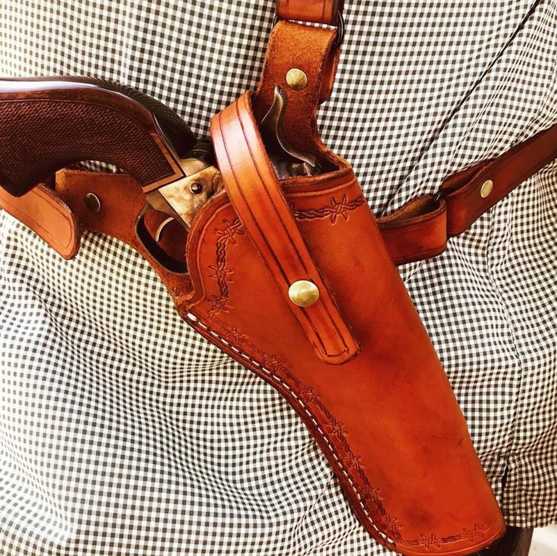 

Universal Hidden Leather One Shoulder Pistol Holster Concealed Gun Holder Burning Man Harness Hunting Bag Case For Compact