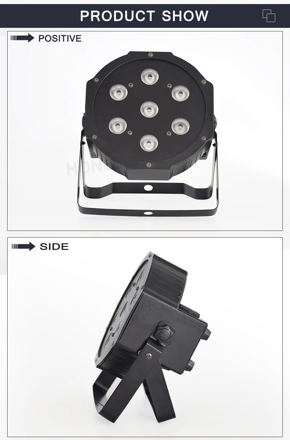 DMX Control LED Par 7x12W RGBW 4IN1 Luxury DMX 8 Channels LED Flat Par Light(6pcs/lot