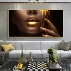 Большой размер африканские женские лица с сексуальными губами холст настенные картины настенные художественные картины плакаты и принты для домашнего декора