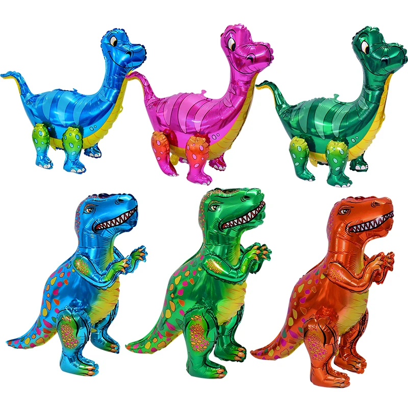 

1pc Large 4D Standing Dinosaur Foil Balloons Birthday Party Supplies Kids Boy Toys Air Globos Dinosaur Theme Party Decoration