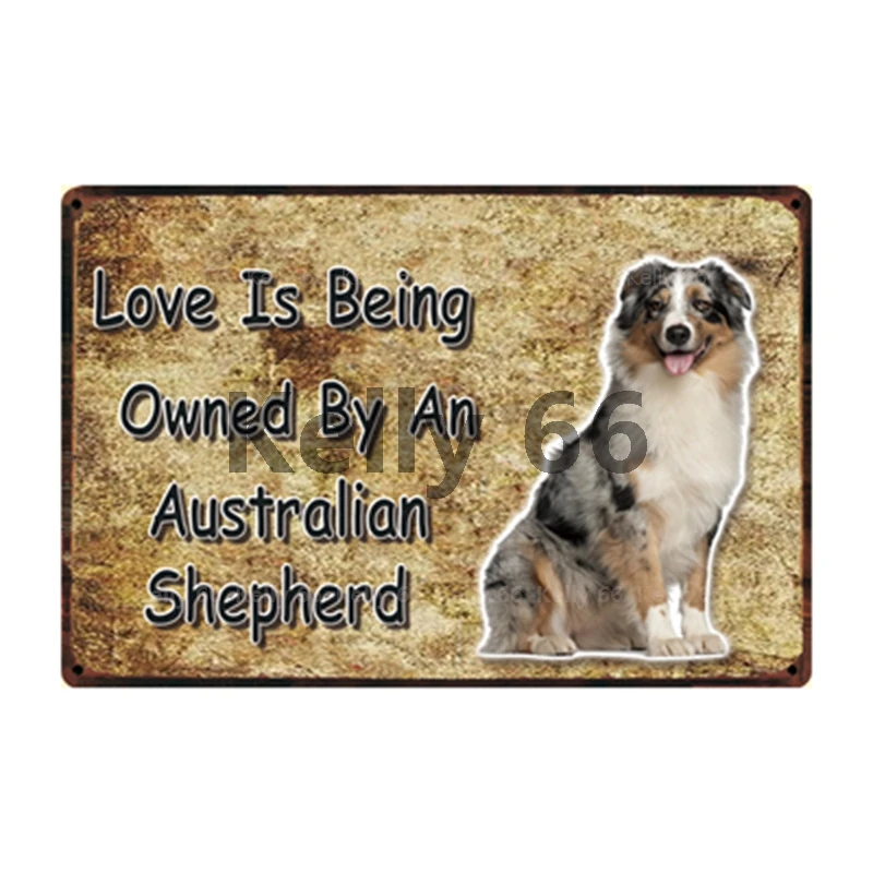 [Kelly66] собака Бретань кокер спаниель визла Йорк Сиба ину Металлический Знак