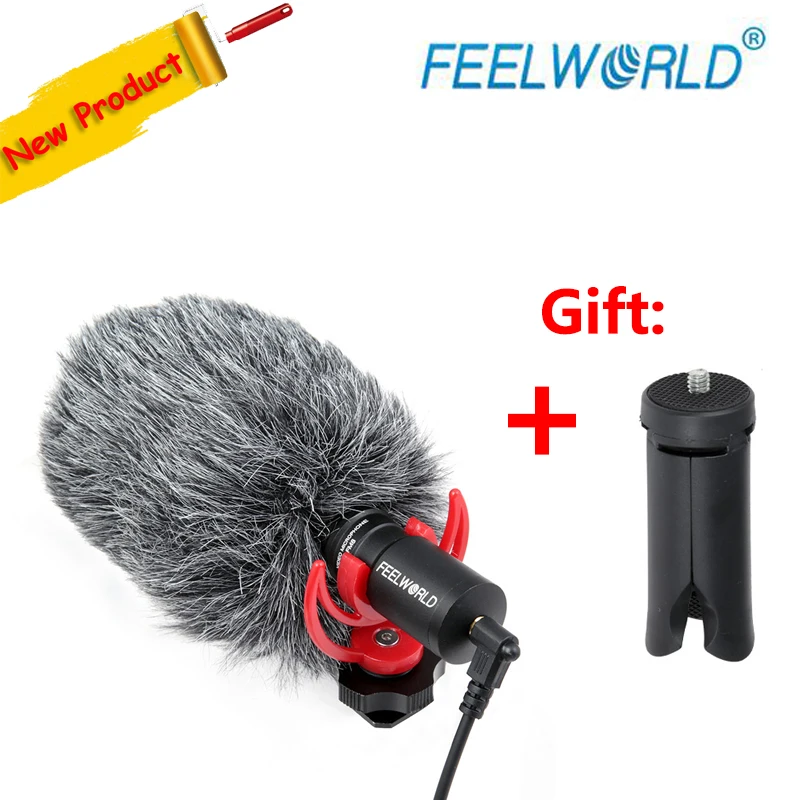 Портативная конденсаторная видеокамера FEELWORLD FM8 3 5 мм микрофон для интервью Youtube
