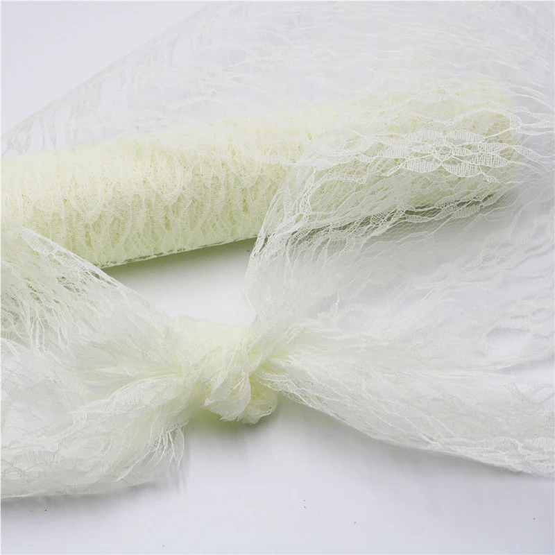 Кружевной Тюль в рулоне 30 см цветочный сетчатый стол центральный столик для