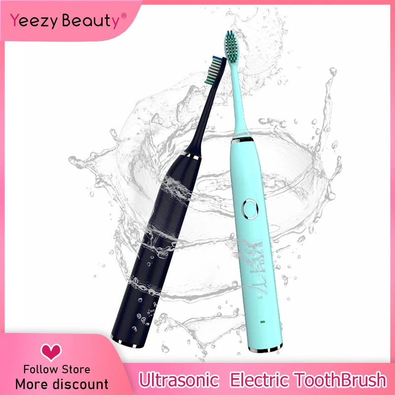 Звуковая электрическая зубная щетка для взрослых USB перезаряжаемая