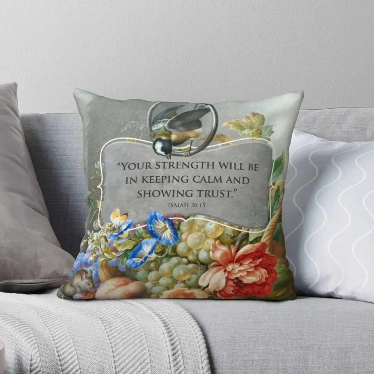 

2021 YEARTEXT Fruits And Flowers Square Pillowcase Polyester Linen Velvet Pattern Zip Decor Pillow Case Car Cushion Cover