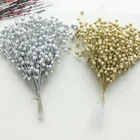 Искусственные рождественские ягоды, золотые блестящие блестки, искусственный цветок, украшение сделай сам, домашние столы, свадебный букет, оптовая продажа