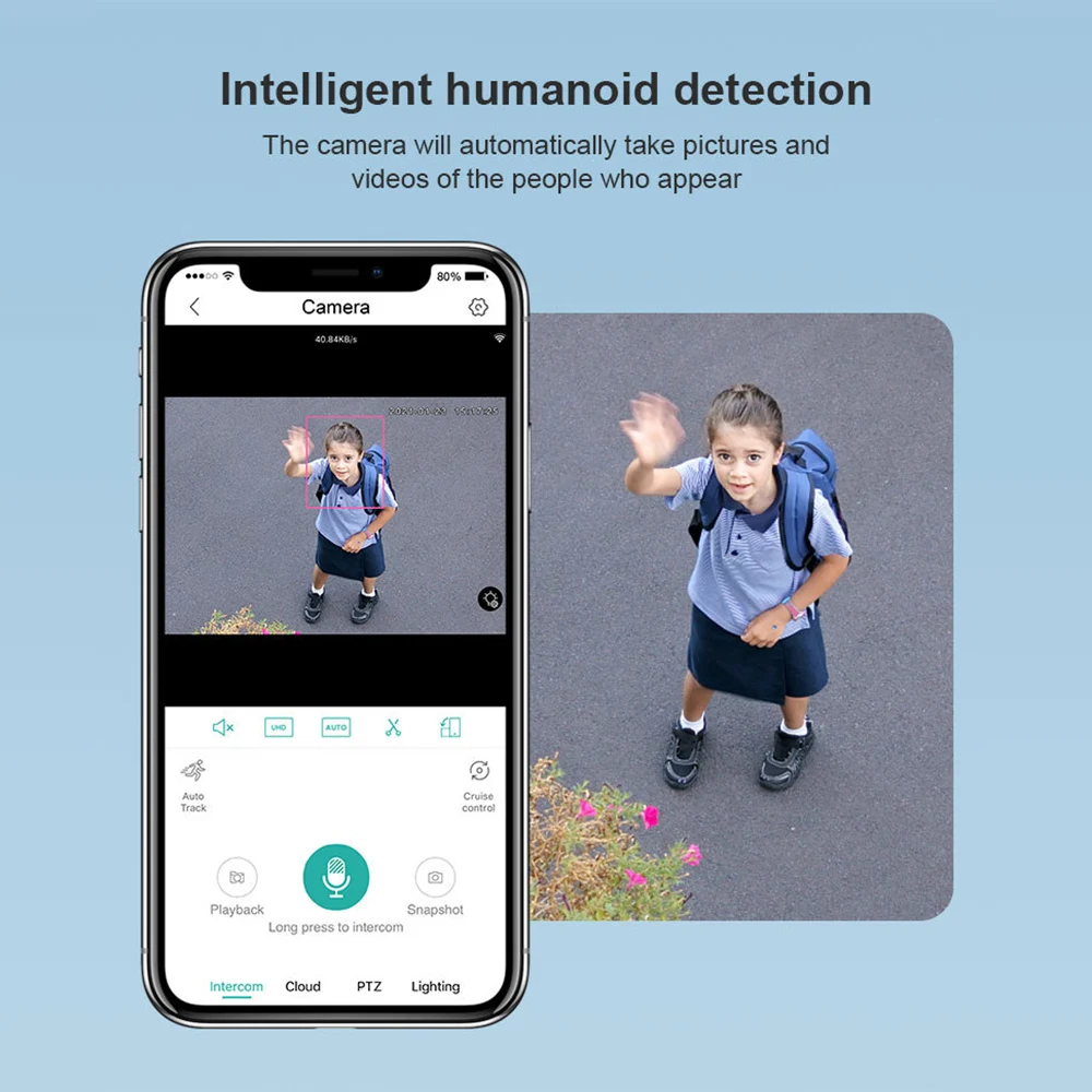 

Wireless Camera Wifi Motion Detection PTZ Waterproof Night Vision Camera Two-Way Audio Webcam Support Cloud Storage TF Card