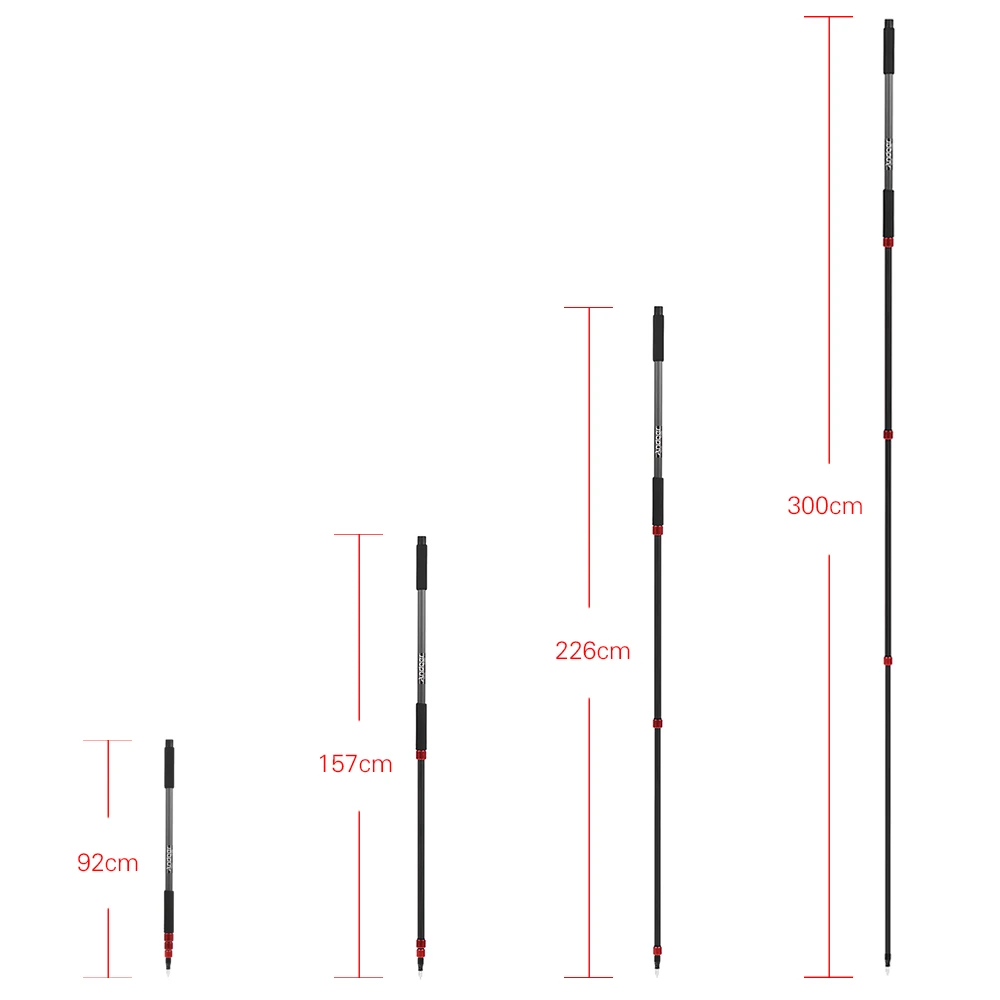 Продажа Портативный 4-секционный микрофон Andoer из углеродного волокна, ручной держатель для звукозаписи, держатель для вспышки