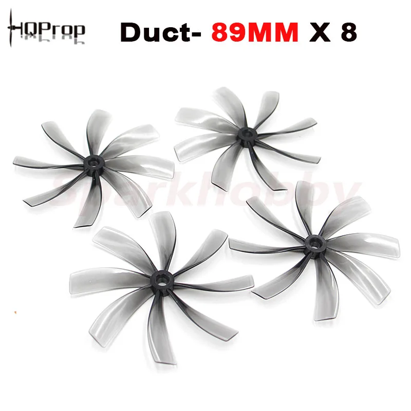 

2Pairs NEW HQ Duct 89MM 8-blade CW CCW 3.5inch Cinewhoop FPV Prop Propeller 5mm Shaft RC 3.9g For FPV Quadcopter Drones Parts