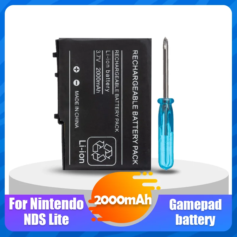 1 шт. 3 7 V 2000 мА/ч Перезаряжаемые литий ионный аккумулятор для Батарея Nintendo DSL NDS Lite