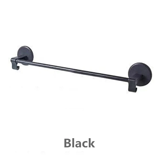 Black 1 шт., нержавеющая сталь, стойка для ванной комнаты, вешалка для полотенец, держатель для ванной комнаты на полку кухонного шкафа, полка для хранения мелочей - Цвет: Black
