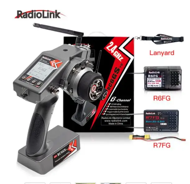 RadioLink RC6GS V2 2.4G 6CH + R6FG + R7FG